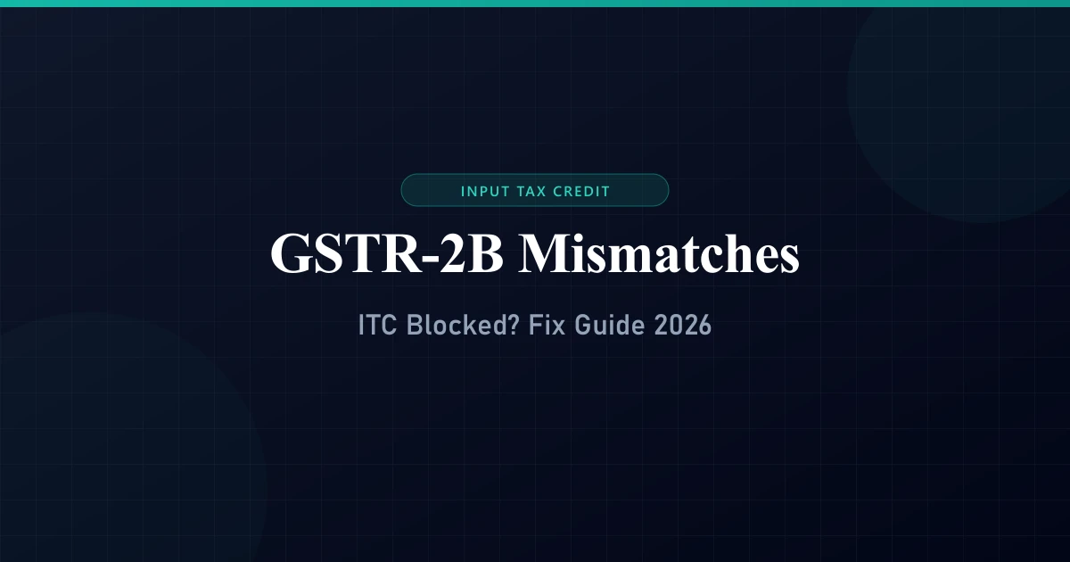 GSTR-2B Mismatches: Why Your ITC is Blocked & How to Fix It in 2026